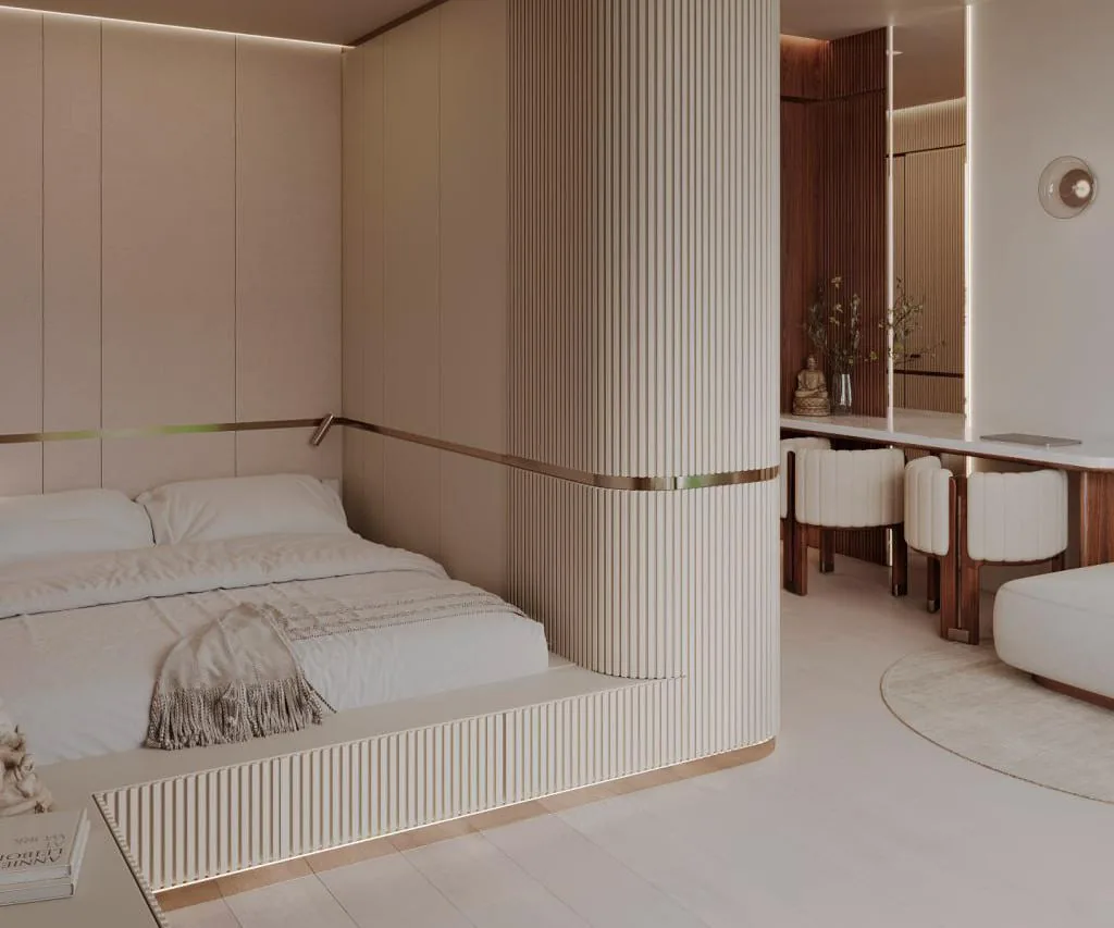 Apartment bedroom render